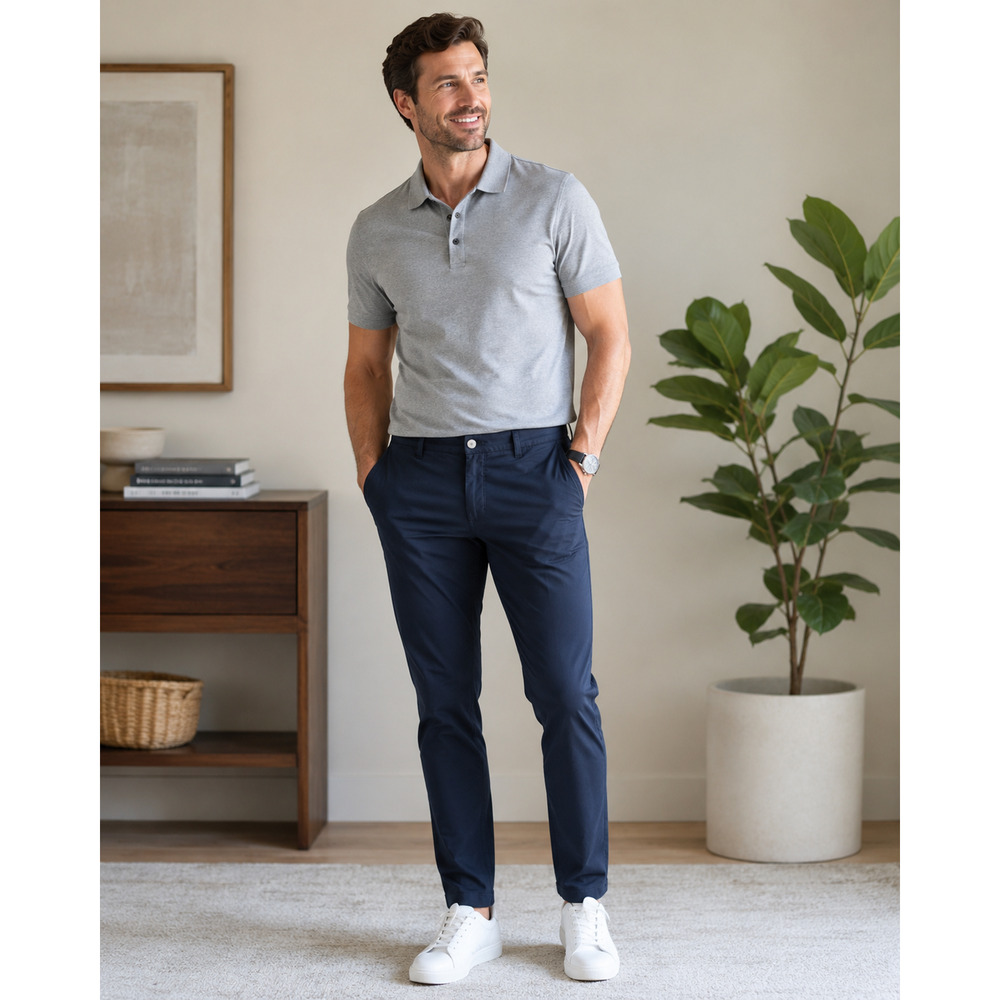 Lululemon Commission Classic Warpstreme Pants Mens 31 Navy Blue Travel Golf